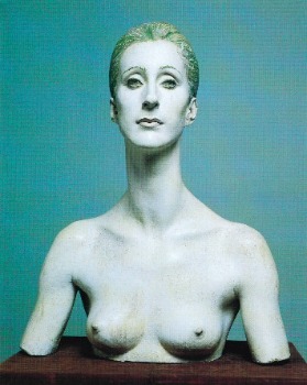 Francesco Messina, Ritratto di Barbara Ermert, terracotta policroma, 1970