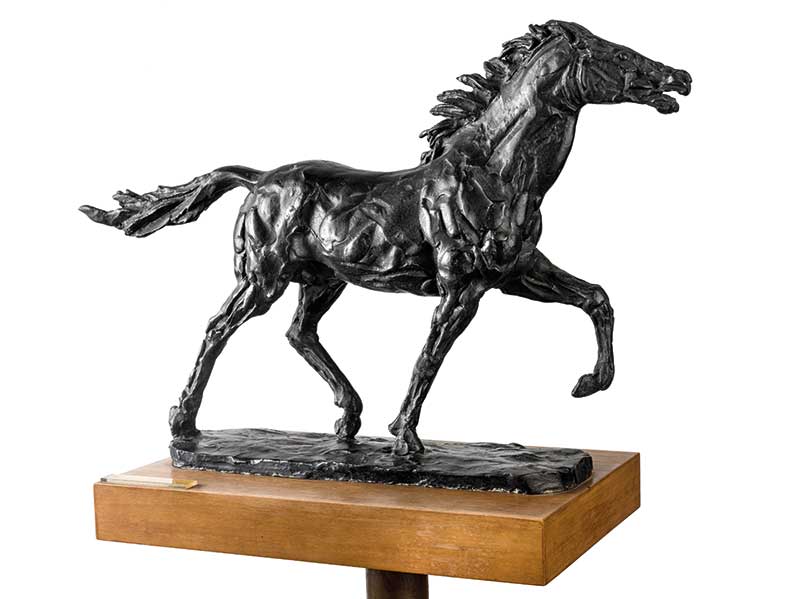 Francesco Messina, Cavallo, bronzo, 1958 cm 34×51,2×11,5 | foto di Umberto Armiraglio